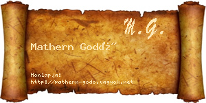Mathern Godó névjegykártya